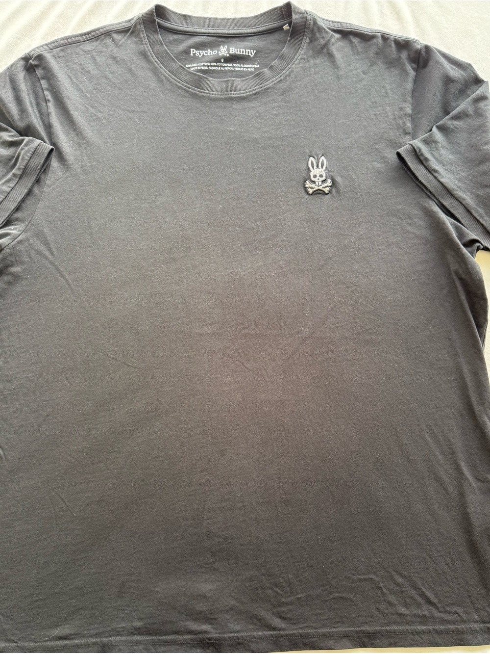 Psycho Bunny Short Sleeve Crew Neck T-Shirt in Charcoal Gray